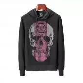 sweat jacket philipp plein discount qp skull center hoodie france